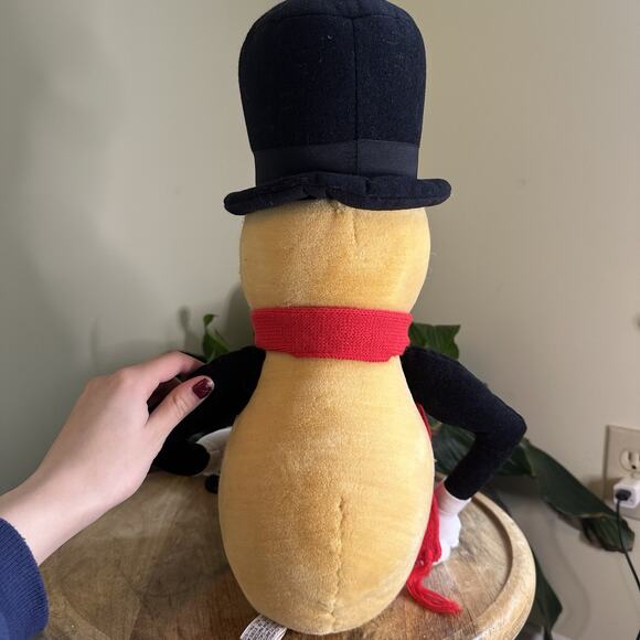 Vintage 1991 Mr Peanut Plush Doll Scarf Cane & Hat 26" Planters - Picture 4 of 7